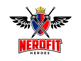NerdFit Heroes logo design by cybil