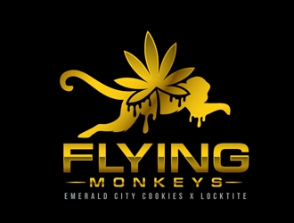 Flying Monkeys (Emerald City Cookies x Locktite)  logo design by DreamLogoDesign