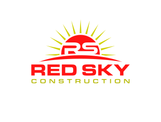 Red Sky Construction  logo design by keylogo