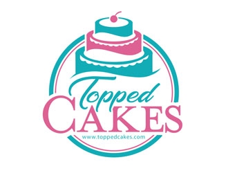 Topped Cakes logo design by DreamLogoDesign