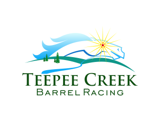 Teepee Creek Barrel Racing  logo design by nandoxraf