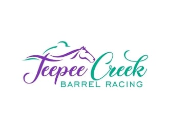 Teepee Creek Barrel Racing  logo design by b3no