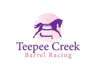 Teepee Creek Barrel Racing  logo design by adwebicon