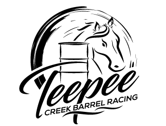 Teepee Creek Barrel Racing  logo design by Suvendu