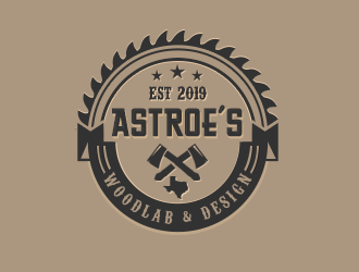 Astroes WoodLab & Design logo design by ProfessionalRoy