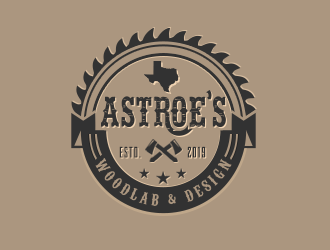 Astroes WoodLab & Design logo design by ProfessionalRoy