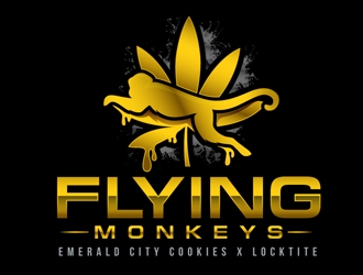 Flying Monkeys (Emerald City Cookies x Locktite)  logo design by DreamLogoDesign