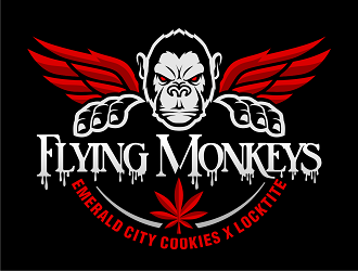 Flying Monkeys (Emerald City Cookies x Locktite)  logo design by haze