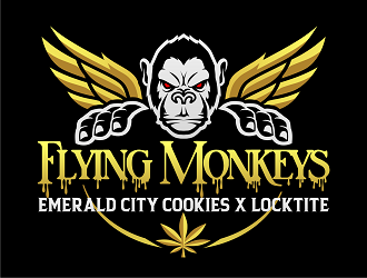 Flying Monkeys (Emerald City Cookies x Locktite)  logo design by haze