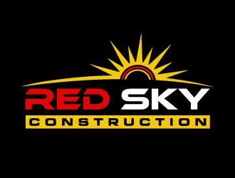 Red Sky Construction  logo design by akilis13