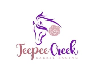 Teepee Creek Barrel Racing  logo design by daywalker