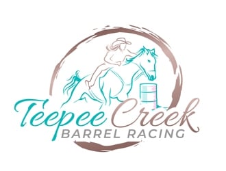 Teepee Creek Barrel Racing  logo design by DreamLogoDesign