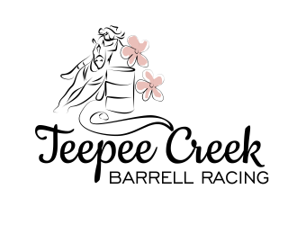 Teepee Creek Barrel Racing  logo design by Day2DayDesigns