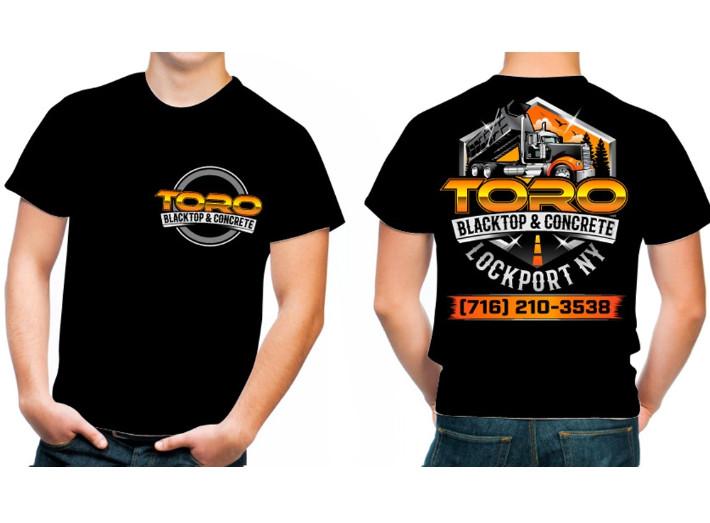 Toro Blacktop & Concrete logo design by THOR_