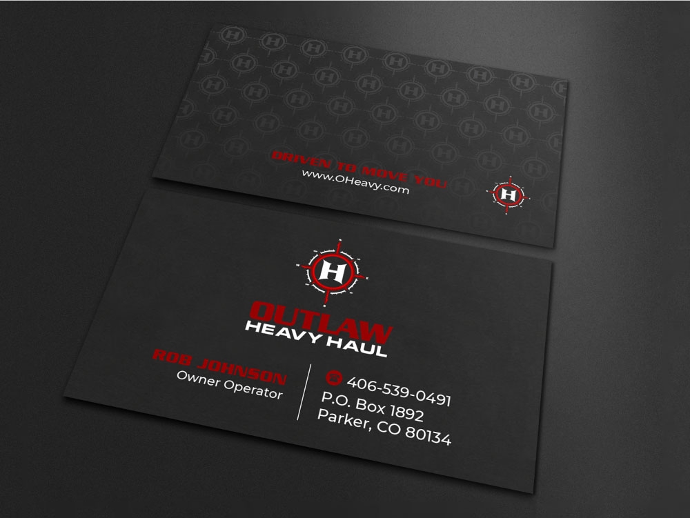 Outlaw Heavy Haul logo design by Boomstudioz