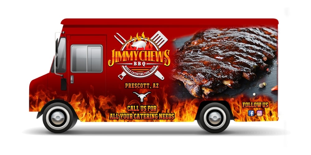 Jimmy Chews BBQ logo design by labo
