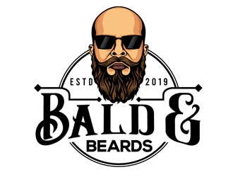 Bald & Beards logo design by DreamLogoDesign