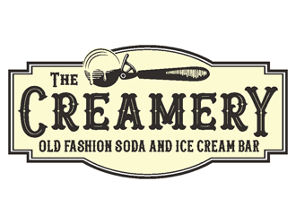 The Creamery Old Fashion Soda & Ice Cream Bar logo design by coco