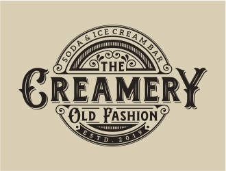 The Creamery Old Fashion Soda & Ice Cream Bar logo design by Eko_Kurniawan