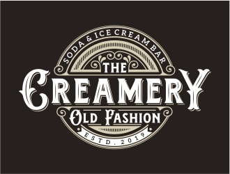 The Creamery Old Fashion Soda & Ice Cream Bar logo design by Eko_Kurniawan