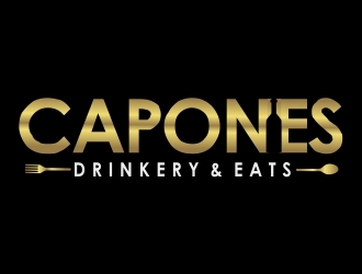CAPONES DRINKERY & EATS logo design by ruki