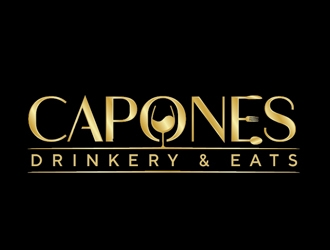CAPONES DRINKERY & EATS logo design by Roma