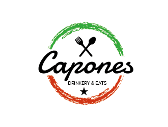 CAPONES DRINKERY & EATS logo design by czars