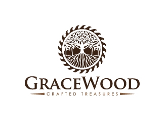 GraceWood Crafted Treasures logo design by Marianne