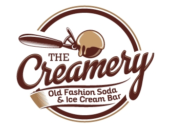 The Creamery Old Fashion Soda & Ice Cream Bar logo design by jaize