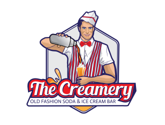 The Creamery Old Fashion Soda & Ice Cream Bar logo design by Tanya_R
