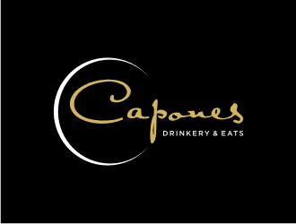 CAPONES DRINKERY & EATS logo design by johana