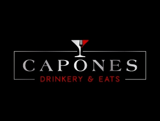 CAPONES DRINKERY & EATS logo design by jaize