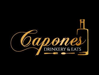 CAPONES DRINKERY & EATS logo design by iamjason