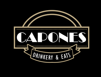 CAPONES DRINKERY & EATS logo design by kunejo