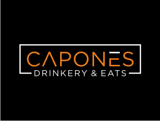 CAPONES DRINKERY & EATS logo design by nurul_rizkon
