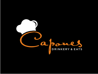 CAPONES DRINKERY & EATS logo design by nurul_rizkon