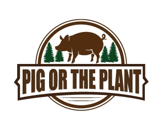 Pig or the Plant logo design by AamirKhan