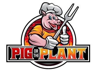 Pig or the Plant logo design by Suvendu
