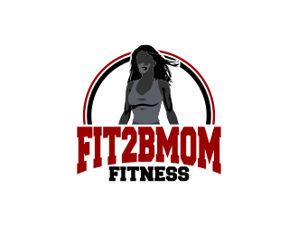 Fit2BMom Fitness logo design by Kruger