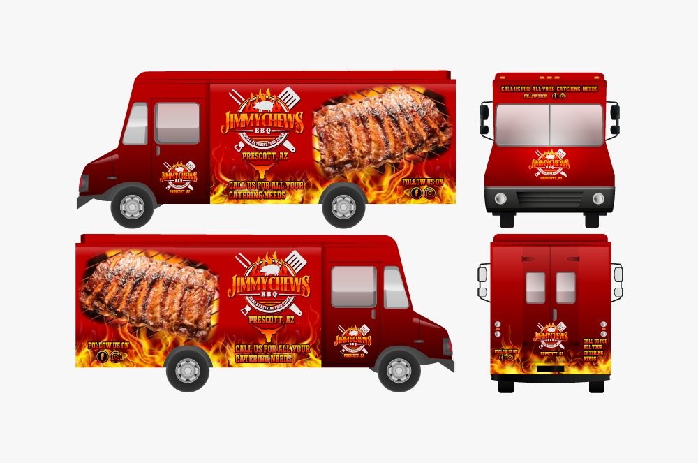 Jimmy Chews BBQ logo design by LogOExperT