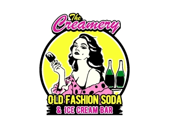 The Creamery Old Fashion Soda & Ice Cream Bar logo design by iamjason