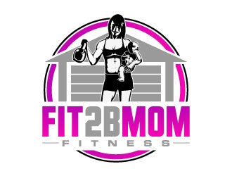 Fit2BMom Fitness logo design by daywalker