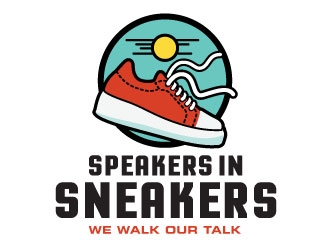 Speakers in Sneakers logo design by SDLOGO