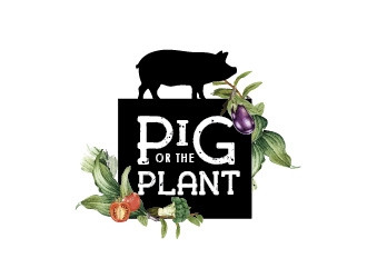 Pig or the Plant logo design by Rachel