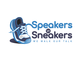 Speakers in Sneakers logo design by enan+graphics