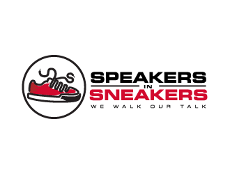 Speakers in Sneakers logo design by enan+graphics