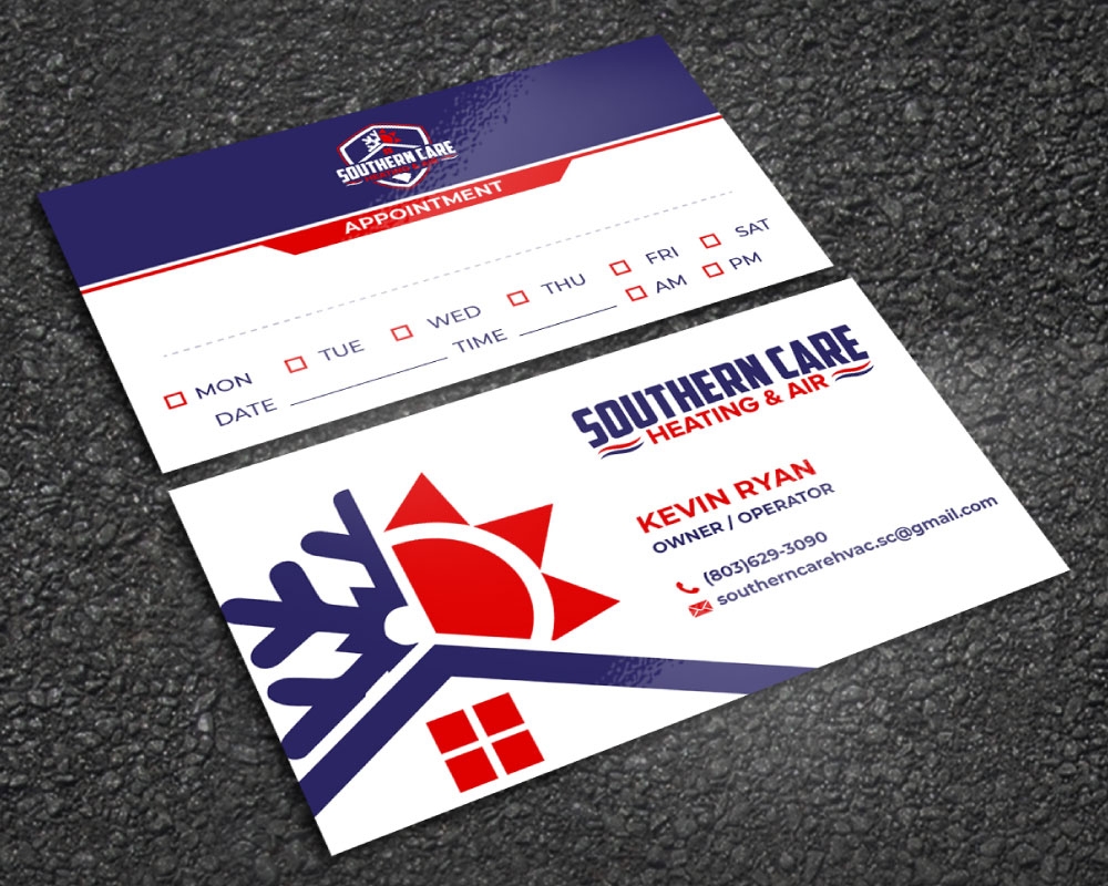 Southern Care Heating & Air logo design by Boomstudioz