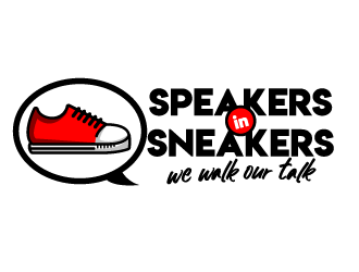 Speakers in Sneakers logo design by fries