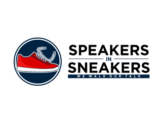 Speakers in Sneakers logo design by evdesign