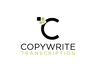 CopyWrite Transcription logo design by tukangngaret